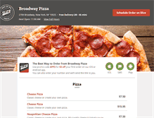 Tablet Screenshot of mybroadwaypizza.com